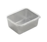 MCMUZKZS Boîte de Conservation Alimentaire Récipient Repas Métal Hermétique Couvercle Empilable Réutilisable pour Snack Travail Cuisine 10.5cmx13.5cmx5.8cm Ada, 304 Matériel