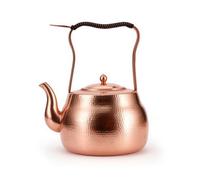 MCMUZKZS Bouilloire en Cuivre Théière Chaudière Verseuse avec Couvercle Bec Long Courbe Ébullition Rapide sur Cuisinière Adaptée à la Préparation de Thé eau, Array, Couleur Originale, 5 Litres