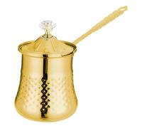 MCMUZKZS Cafetière Pot à Café En Acier Inoxydable avec Poignée Résistante à La Chaleur Bec Anti-débordement et Couvercle pour Boissons Chaudes Adaptée Au Resta, M