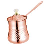 MCMUZKZS Cafetière Rose Doré avec Protection Anti-débordement, En Acier Inoxydable, avec Couvercle et Poignée Ergonomique ; Un Allié Précieux En Cuisine pour L, S