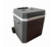 MCMUZKZS Conteneur Isotherme à roulettes Mobile et Stable Manipulation Confortable pour Transporter Boissons et Aliments Frais Design Robuste en Plastique, Gris, 18L