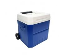 MCMUZKZS Conteneur Isotherme à roulettes Mobile et Stable Manipulation Confortable pour Transporter Boissons et Aliments Frais Design Robuste en Plastique, Bleu, 18L