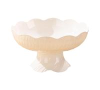 MCMUZKZS Coupe Fruit sur Pied Original avec Plateau Multifonction Support Élégant En Pp Rangement pour Collations et Décoration Centre de Table Adaptée Au Salo, Blanc