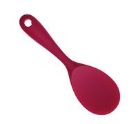 MCMUZKZS Cuillère à Riz Silicone Alimentaire Antiadhérente Mélangeur Salade Résistante Chaleur pour Cuisine Table Familiale, Rose Rouge