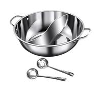 MCMUZKZS Divisée En Acier Inoxydable à Double Face avec Séparateur, Plaque de Cuisson à Induction et Cuisinière à pour Une et Un Net, 32cmx8cm