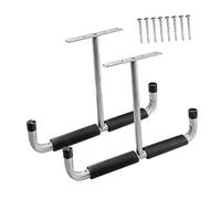 MCMUZKZS Ensemble de 2 Crochets de Plafond, Support de Crochet, Système de Suspension pour échelle de Vélo, Crochets Métalliques, Fixation Au Plafond, Argent