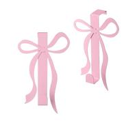 MCMUZKZS Ensemble de 2 Crochets de Porte En Forme de Nœud, Supports pour Couronnes, Décoration Intérieure, Nœud En Métal