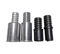 MCMUZKZS Manche de Rechange pour Raccord Fileté pour Accessoires de Balai à Franges, Black Silver 4pcs