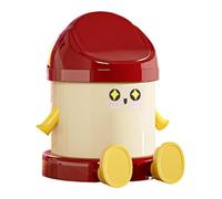 MCMUZKZS Mini Poubelle avec Couvercle Basculant et Support pour Téléphone. Poubelle Compacte de Table. Panier de Rangement. Corbeille à Papier En Polypropylène, Yeux Rouges étoilés