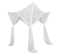 MCMUZKZS Moustiquaire à Baldaquin avec Quatre Points d'ancrage, Rideau de Lit, Moustiquaire en Polyester pour Chambre de Fille, Chambre D'adulte, Blanc