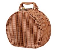 MCMUZKZS Panier Cadeau, Valise, Contenant Multi-usage pour Petits Objets, Vintage, élégant, Portable, Organisateur, Sac à Main Tissé, Petit