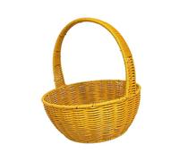 MCMUZKZS Panier Tressé à La Main avec Anse, Coupe à Fruits Vide, Organisateur pour La Maison, Rustique, Collection de Rats Imitation, 28cmx32cm