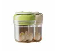 MCMUZKZS Plateau à Glaçons Isotherme Multifonction avec Gobelet Pression Unique Poignée Ergonomique Intégrée Couvercle Hermétique pour Boissons Fraîches Promenade Intérieur, Vert Beige