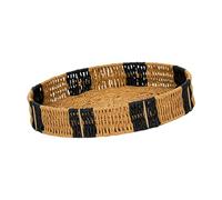 MCMUZKZS Plateau de Rangement Rond Tissé, Porte-collations, Panier à Résistant, Plateau de Rangement pour Fruits à Poser sur Le Comptoir, Moyen