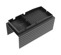 MCMUZKZS Plateau Porte-gobelet pour Canapé, Organiseur D'accoudoir En Silicone, Plateau pour Accoudoir de Table Basse, pour Téléphone, Tasse En Verre, Noir