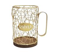 MCMUZKZS Porte-capsules de Café, Récipient, Accessoire de Bar, Grand Organisateur, Panier à Capsules de Café pour La Cuisine, La Maison, L'hôtel, L'int, or, Sans Couvercle
