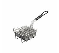 MCMUZKZS Porte-tacos Panier à Tortillas Accessoire de Friture Structure Résistante Poignée Sécurisée Acier Inoxydable Convient Cuisine Industrielle Restauration, 3-Grilles+FormeV
