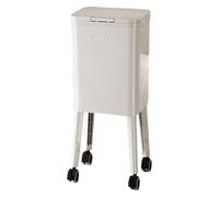 MCMUZKZS Poubelle de Cuisine à Roulettes avec Bac Intérieur, Accessoire Pratique pour Les de La Cuisine, Hauteur 68,5 Cm, En Polypropylène, Blanc