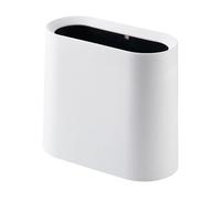 MCMUZKZS Poubelle Moderne Bac à Ordures Seau de Rangement Panier à Déchets Réalisation En PP Raffinée Lavable Double Compartiment Adaptée Au Bureau Chambre Cui, Blanc