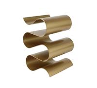 MCMUZKZS Présentoir pour Bouteilles de Vin Étagère Déco Métallique Compacte Construction en Métal Courbé Moderne Profil Sculptural Esthétique Finition Lisse, Blanc