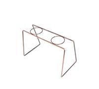 MCMUZKZS Support pour Porte-Filtre à Café, étagère à Tasses, Base en Acier Inoxydable, Structure Robuste, Idéal pour Les Bureaux, Cafés et Restaurants, Bronze à Deux Trous