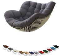 MCNDSI Coussin de Chaise à Bascule Imperméable pour Salon, Confortable de 13 Cm D'épaisseur pour Extérieur et Intérieur, Coussin de Chaise Papasan Double pour Jardin, Terrasse(F1)