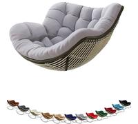 MCNDSI Coussin de Chaise à Bascule Imperméable pour Salon, Confortable de 13 Cm D'épaisseur pour Extérieur et Intérieur, Coussin de Chaise Papasan Double pour Jardin, Terrasse(F4)