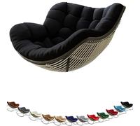 MCNDSI Coussin de Chaise à Bascule Imperméable pour Salon, Confortable de 13 Cm D'épaisseur pour Extérieur et Intérieur, Coussin de Chaise Papasan Double pour Jardin, Terrasse(F2)
