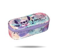 McNeil CoolPack Campus Disney Fashion Stitch Trousse à crayons, avec porte-stylo, pour enfants, grande capacité, turquoise, violet. rouge, jaune, Trousse à crayons