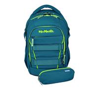 McNeill sac d'école LUCA 2:0 School Backpack Petrol & Light Green bleu pétrole