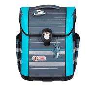 McNeill Sac d'école gris bleu pour fille et garçon - Ergo Mac Schoolbag Lines 81158