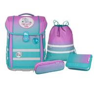 McNeill Sac d'école turquoise lilas pour fille - Ergo Perfecto Schoolbag Set 5 pièces Gradient Blueberry 291285