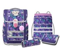 McNeill Sac d'école violet foncé violet pour fille - Ergo Complete Schoolbag Set 5 pièces Dschungel 198591