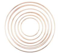 Mcnhbdgg 12 PièCes 6 Tailles ou Capteur de RêVes Anneaux en MéTal Cerceaux Floraux Couronne Macramé CréAtions Anneau pour Bricolage Artisanat