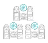 Mcnhbdgg 12 PièCes RèGle GéOméTrique Multifonctionnelle Outils de Dessin RèGle en Plastique Ensemble MathéMatiques Mesure Cercle RèGles de Dessin