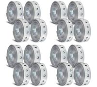 Mcnhbdgg 16 Pièces de Sangles de Suspension Galvanisées, Cerclage Métallique avec Trous, Cintre de Tuyau pour Supports de Tuyaux Suspendus, 10 Pieds
