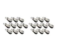 Mcnhbdgg 20 PCS Marine Bateau Poulie Blocs Corde en Acier Inoxydable 316 Kayak Canoë Ancrage Trolley Kit Nylon Pad Yeux Accessoires de Bateau