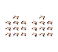 Mcnhbdgg 20 Pièces Modèle Train Ho N O échelle 1:75 Banc Chaise Modèle Canapé Rue Parc Disposition Artisanat en Plastique, Jardin/Fer Disposition