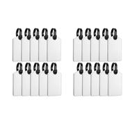 Mcnhbdgg 20X Étiquettes de Bagage par Sublimation Étiquette de Nom en Cuir PU à Transfert de Chaleur Blanche Étiquettes de Valise Vierges Porte-Carte D'Identité de Voyage