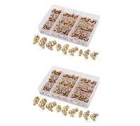 Mcnhbdgg 290-Pièces Séries Kit D'Assortiment de Raccords de Graisse Hydraulique en Laiton Standard Métrique - Droit, 90 Degrés, Angle Zerk à 45 Degrés
