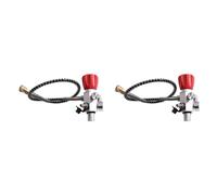 Mcnhbdgg 2X Adaptateur de Recharge de Station de Remplissage D'Air de Valve de Charge de Double Jauge de Réservoir de M18X1.5 PCP avec Le Tuyau de 50cm de Jauge de 400Bar 6000Psi