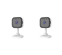 Mcnhbdgg 2X Caméra de Fenêtre - Remplace Les Caméras Extérieures. Wi-FI 2,4/5 GHz. Résolution 3 Mpx. Vision Nocturne Couleur à Travers la Fenêtre.
