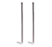 Mcnhbdgg 2X lé Torx Star Inviolable à Bras Long, Argent, T25 100 mm