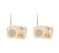 Mcnhbdgg 2X Construisez Un Kit Radio en Bois, Ensemble d'apprentissage Électronique, de Construction Interactifs, Kits Électroniques D'Expérimentation Scientifique