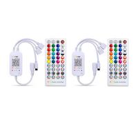 Mcnhbdgg 2X Contrôleur LED Bluetooth DC5-24V + 40 Touches Télécommande APP Contrôle et Synchronisation de la Musique RVB IR pour 5050 3528 Lumière LED RVB