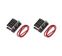 Mcnhbdgg 2X DC 0-100V LED Voltmètre Numérique Buzzer Alarme Indicateur de Batterie 5V 12V 24V Testeur de Tension Sur Moniteur de Charge