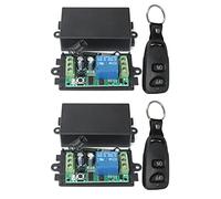Mcnhbdgg 2X DC 12 V 10A 1Ch Télécommande Sans SystèMe de Commande ÉMetteur Récepteur 2 Boutons Étanche À Distance 433 Mhz