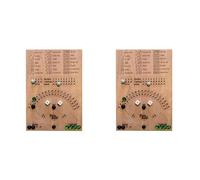 Mcnhbdgg 2X de Société de Dés de Baseball Dés en Bois et de Société de Table Double Interactif Jouet de Sport Amusant