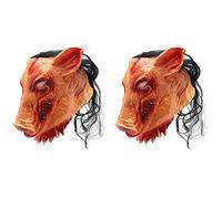 Mcnhbdgg 2X Halloween Effrayant Nouveauté Tête de Cochon Horreur ûrDes pour Les Cheveux Caveira Cosplay