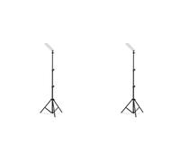 Mcnhbdgg 2X Lumière de Camping Portable avec Tige Télescopique Réglable de 1,8 M, Lumière LED pour Selfie, Lumière de Photographie avec Trépied pour Le Camping